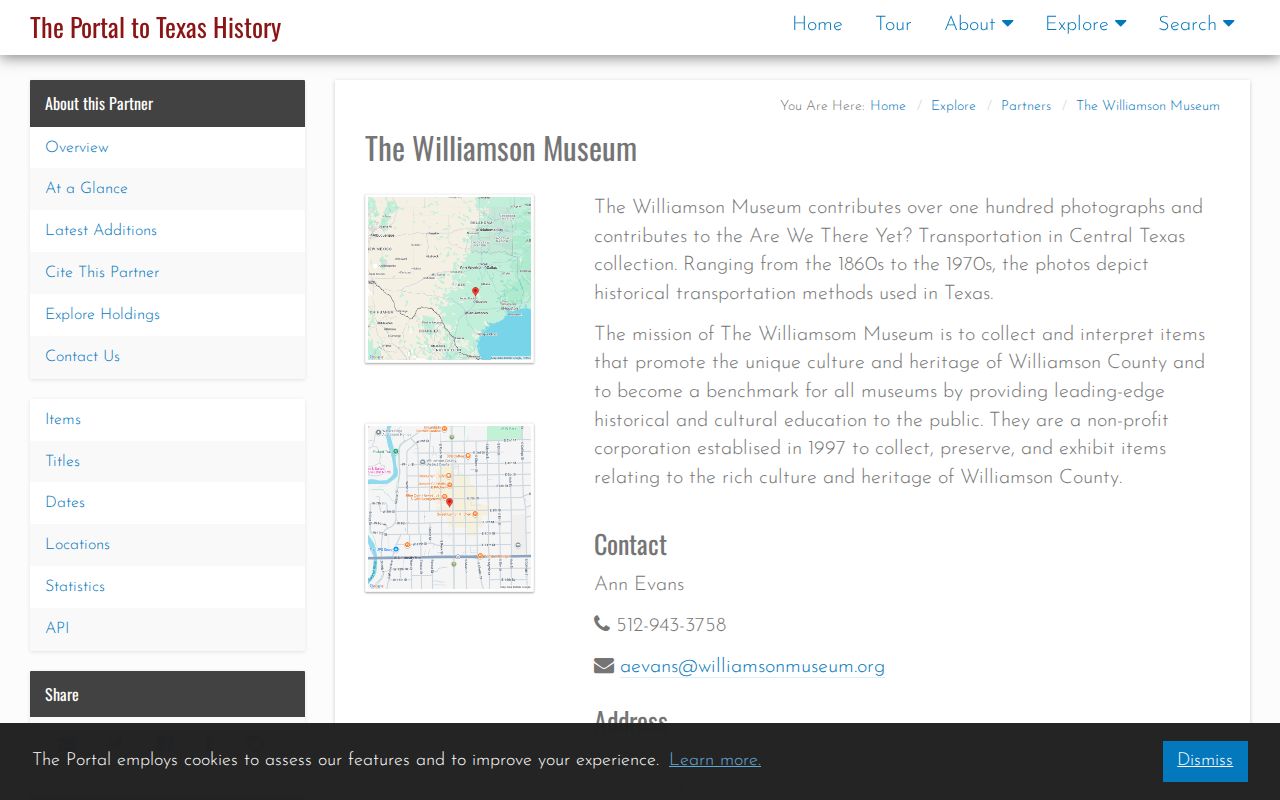Brushy Creek city directory research through Williamson Museum Portal holdings