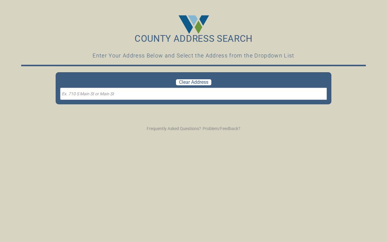 Brushy Creek street directory county address search screen